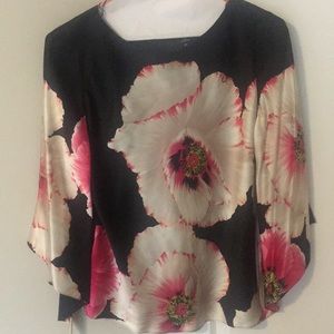 DANA BUCHMAN silk floral top